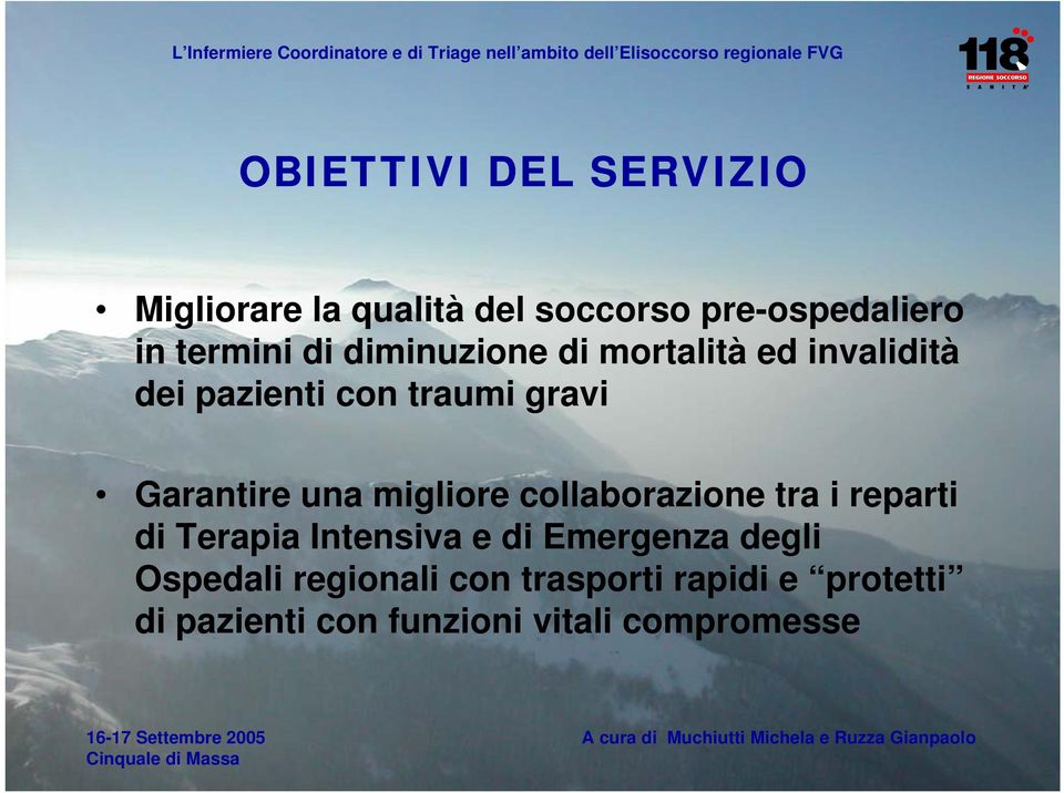 migliore collaborazione tra i reparti di Terapia Intensiva e di Emergenza degli