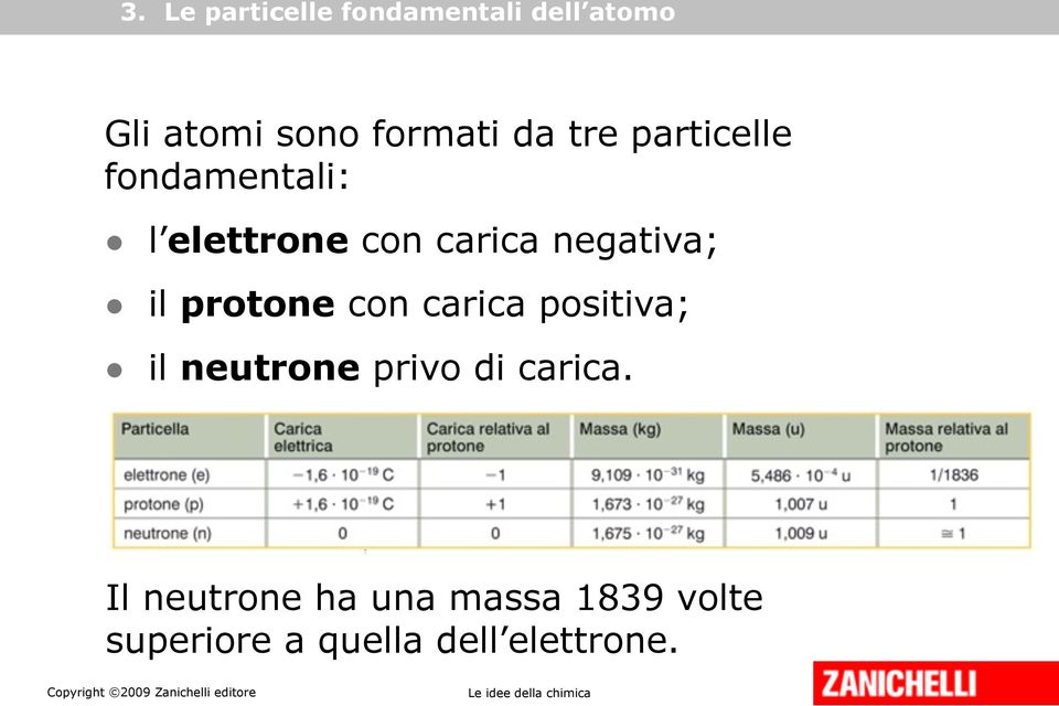 il protone con carica positiva; il neutrone privo di carica.