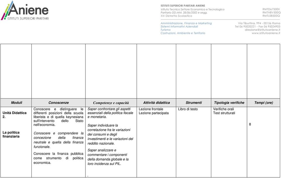 Conoscere e comprendere la concezione della finanza neutrale e quella della finanza funzionale. Conoscere la finanza pubblica come strumento di politica economica.