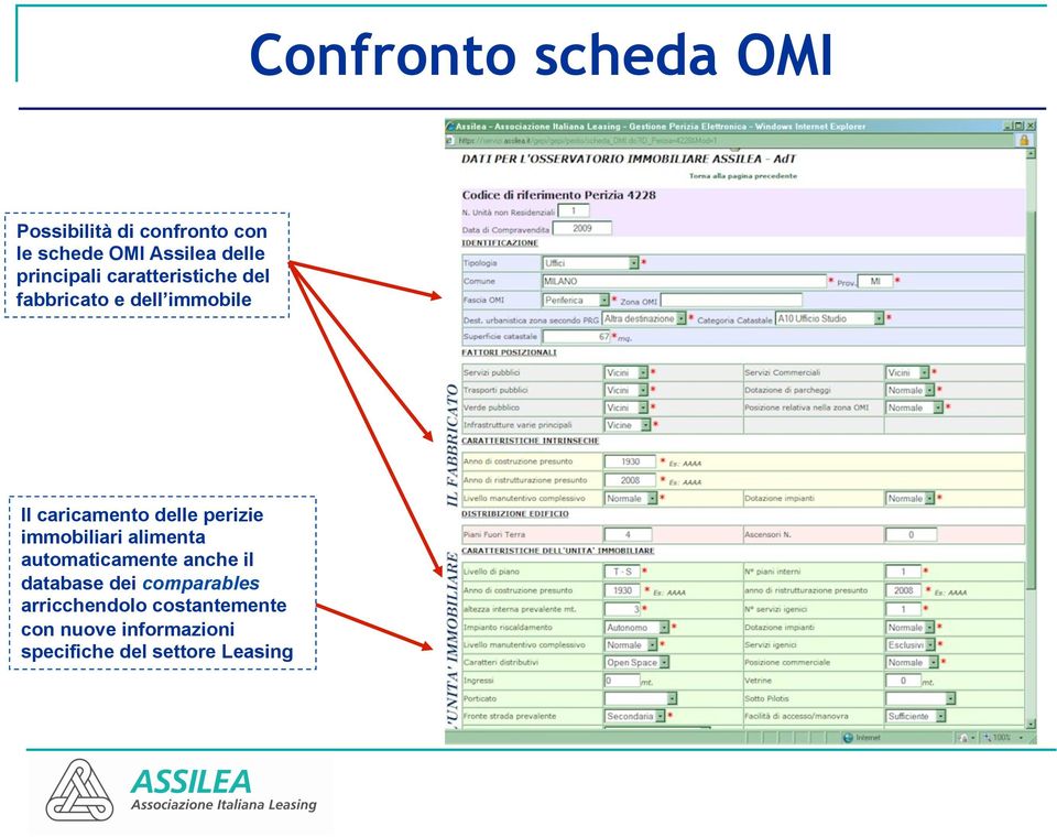 perizie immobiliari alimenta automaticamente anche il database dei comparables