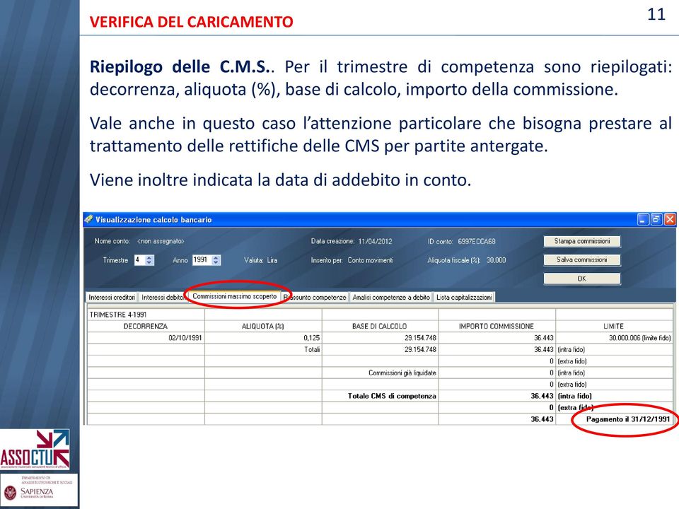 dicalcolo, importo della commissione.