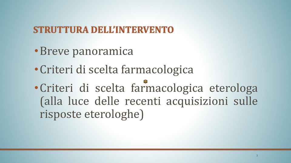 scelta farmacologica eterologa (alla luce