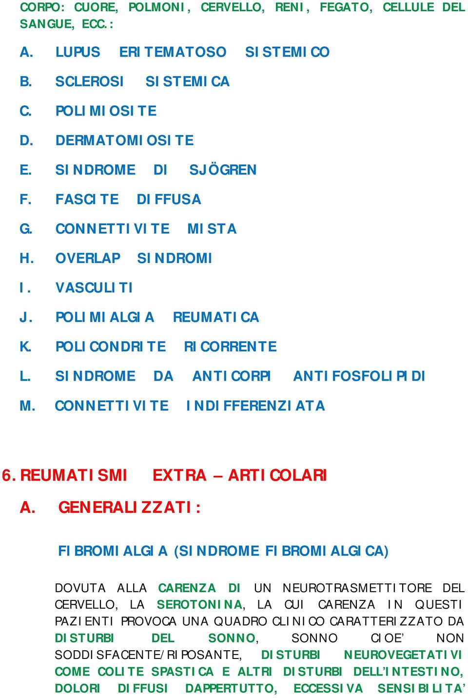 REUMATISMI EXTRA ARTICOLARI A.