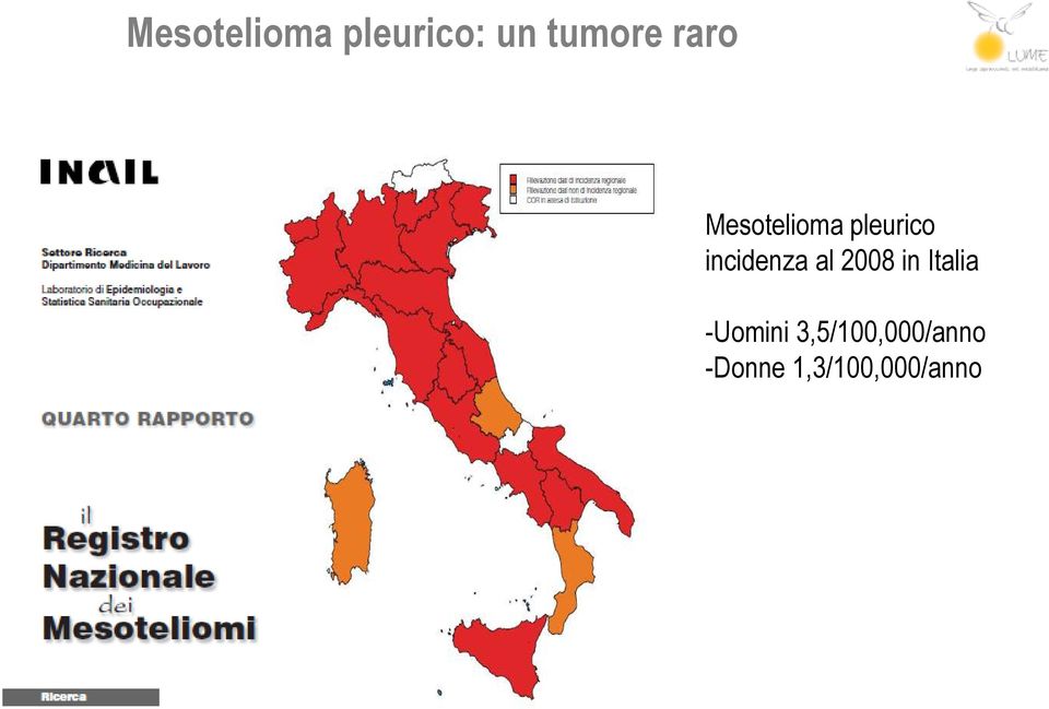 incidenza al 2008 in Italia