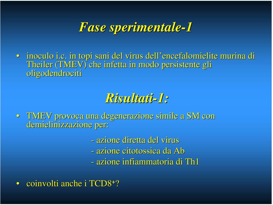 in topi sani del virus dell encefalomielite encefalomielite murina di Theiler (TMEV) che