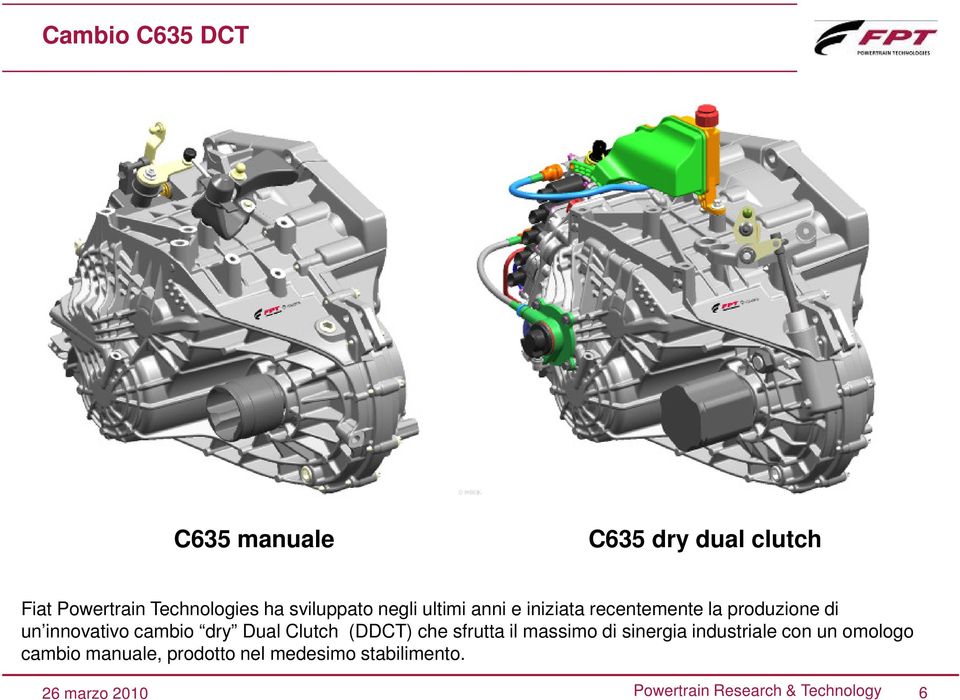 cambio dry Dual Clutch (DDCT) che sfrutta il massimo di sinergia industriale con un