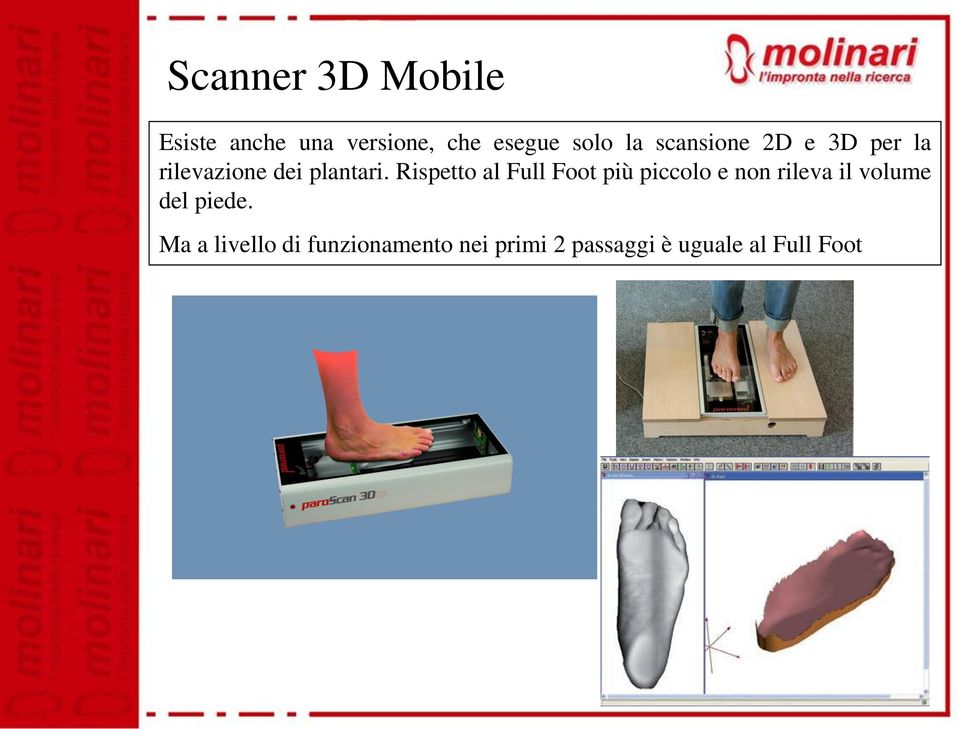 Rispetto al Full Foot più piccolo e non rileva il volume del