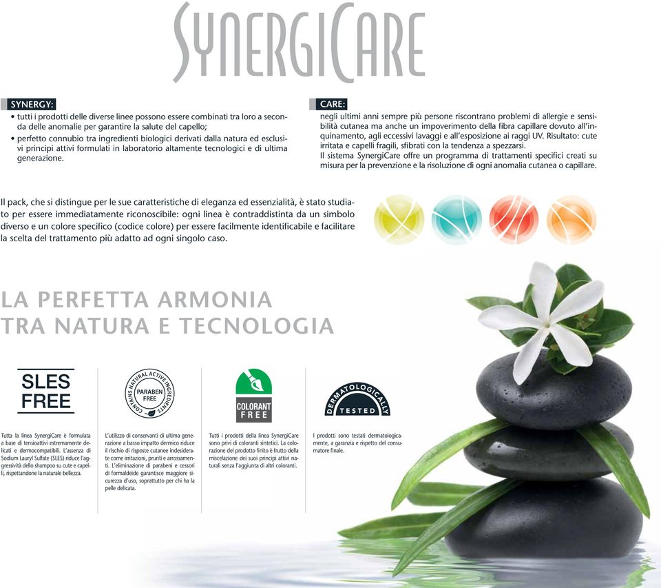 CARE: negli ultimi anni sempre più persone riscontrano problemi di allergie e sensibilità cutanea ma anche un impoverimento della fibra capillare dovuto all inquinamento, agli eccessivi lavaggi e all