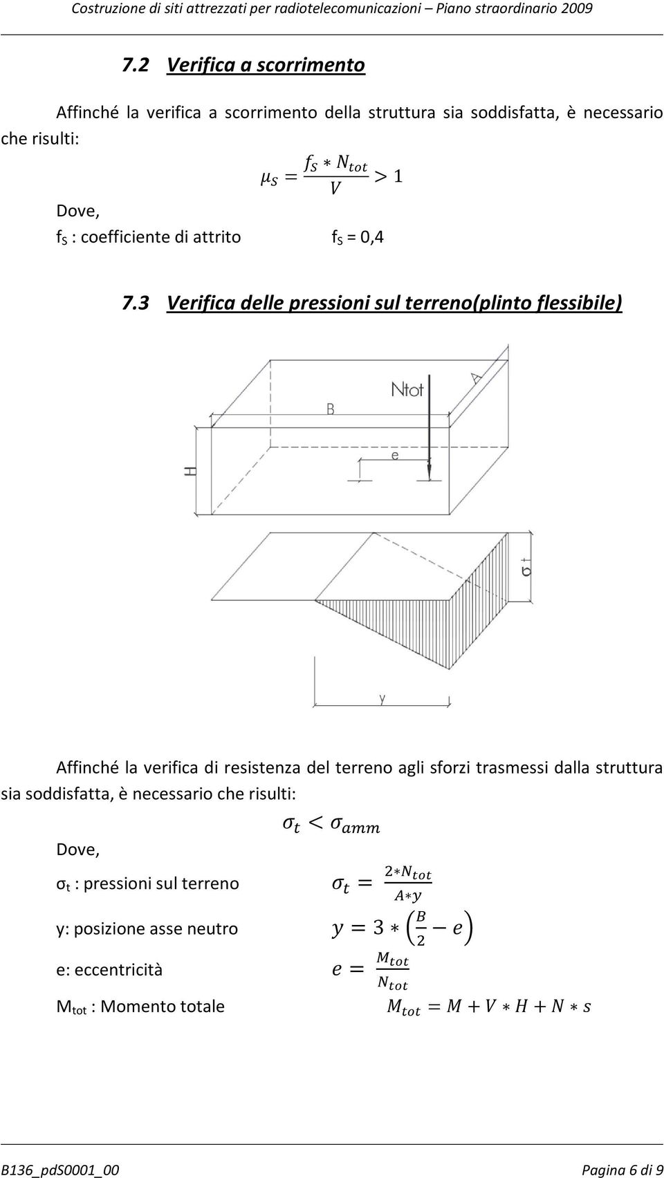 coefficiente di attrito f S = 0,4 7.