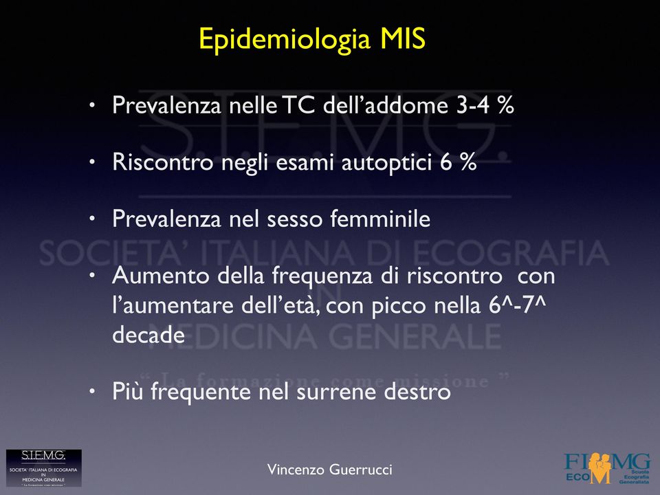 femminile Aumento della frequenza di riscontro con l