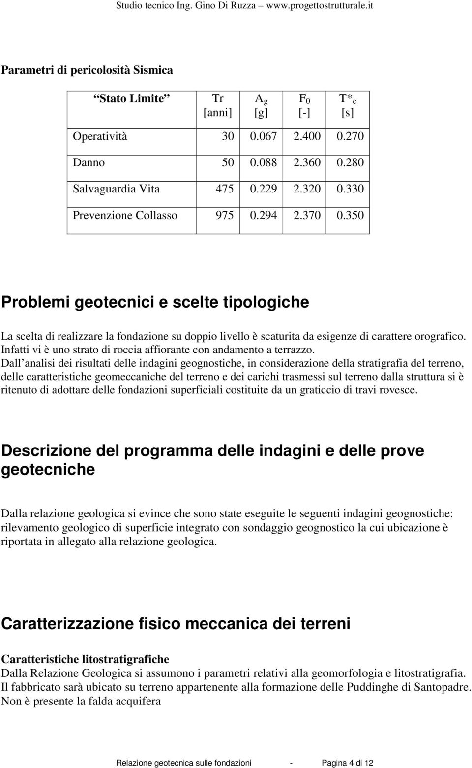 Infatti vi è uno strato di roccia affiorante con andamento a terrazzo.