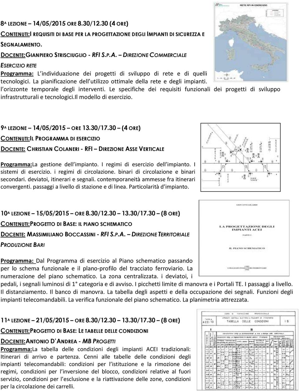 Le specifiche dei requisiti funzionali dei progetti di sviluppo infrastrutturali e tecnologici.il modello di esercizio. 9 A LEZIONE 14/05/2015 ORE 13.30/17.