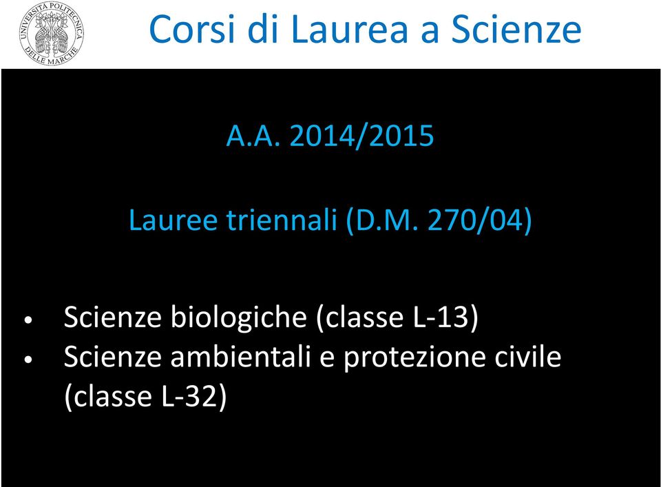 270/04) Scienze biologiche (classe