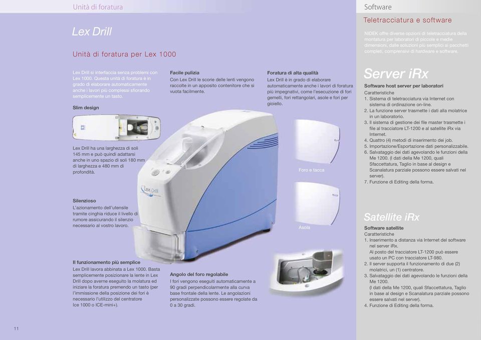 Questa unità di foratura è in grado di elaborare automaticamente anche i lavori più complessi sfiorando semplicemente un tasto.