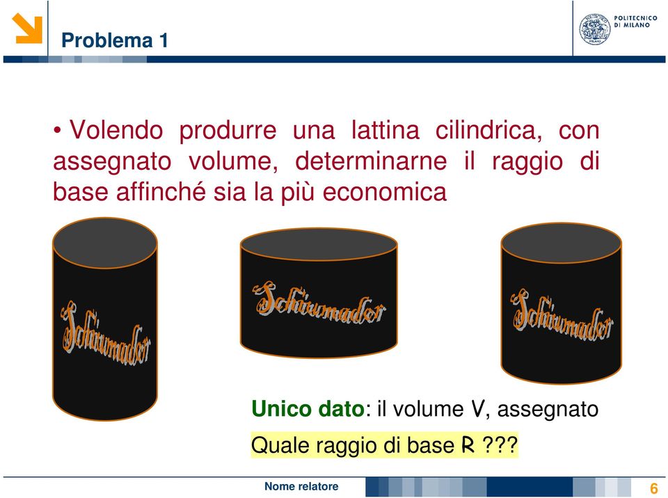 raggio di base affinché sia la più economica