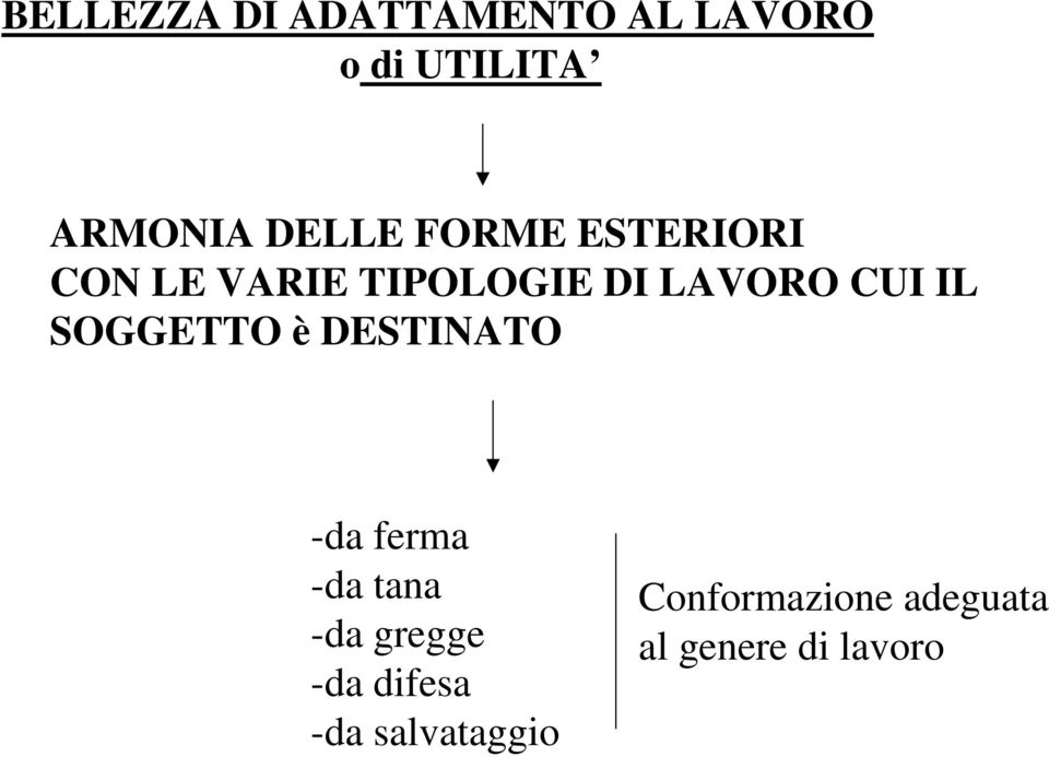 IL SOGGETTO è DESTINATO -da ferma -da tana -da gregge -da