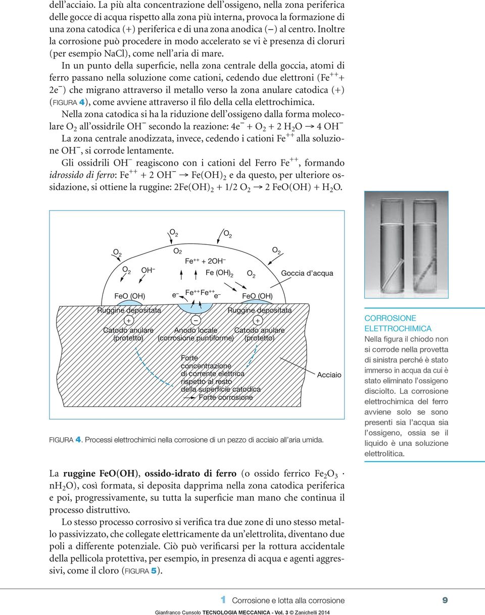 ) al centro. Inoltre la corrosione può procedere in modo accelerato se vi è presenza di cloruri (per esempio NaCl), come nell aria di mare.