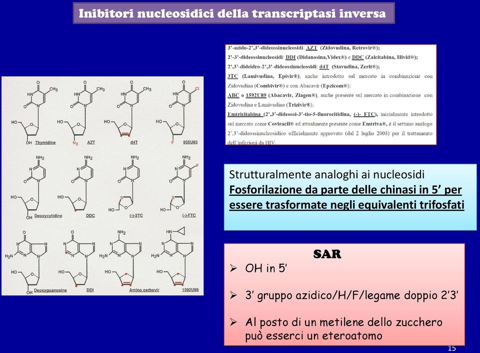 trasformate negli equivalenti trifosfati OH in 5 SAR 3 gruppo