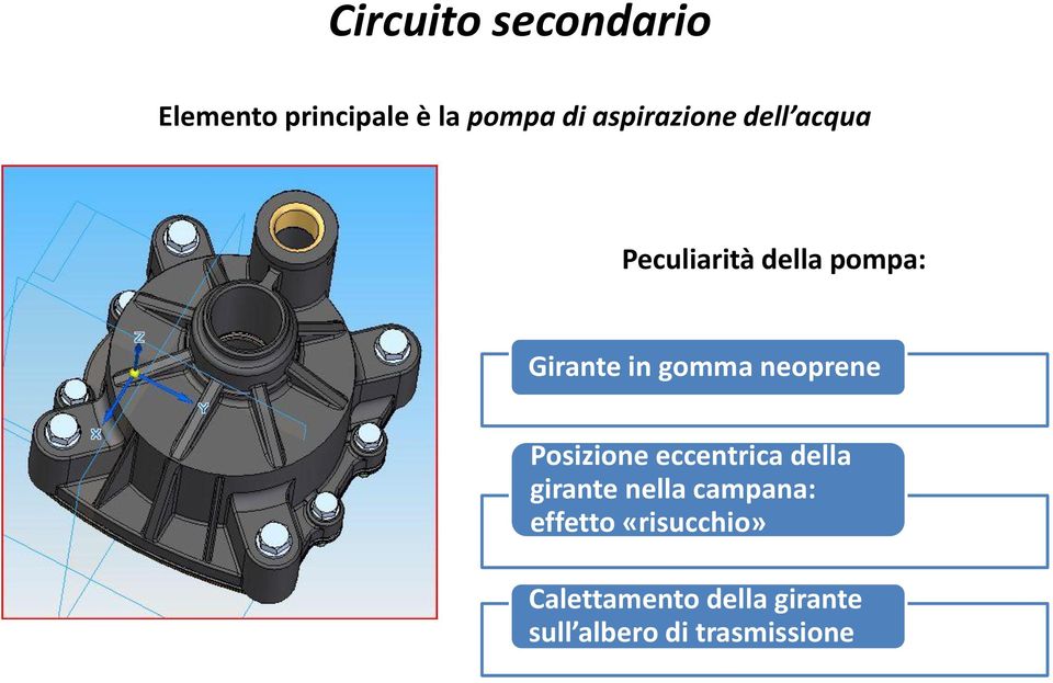 gomma neoprene Posizione eccentrica della girante nella