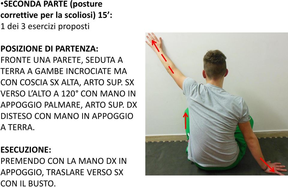 SUP. SX VERSO L ALTO A 120 CON MANO IN APPOGGIO PALMARE, ARTO SUP.