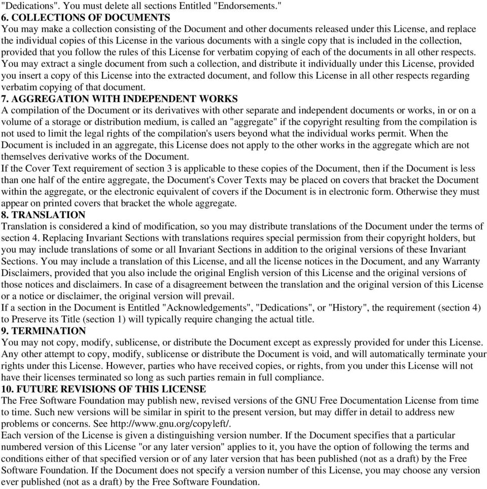 documents with a single copy that is included in the collection, provided that you follow the rules of this License for verbatim copying of each of the documents in all other respects.