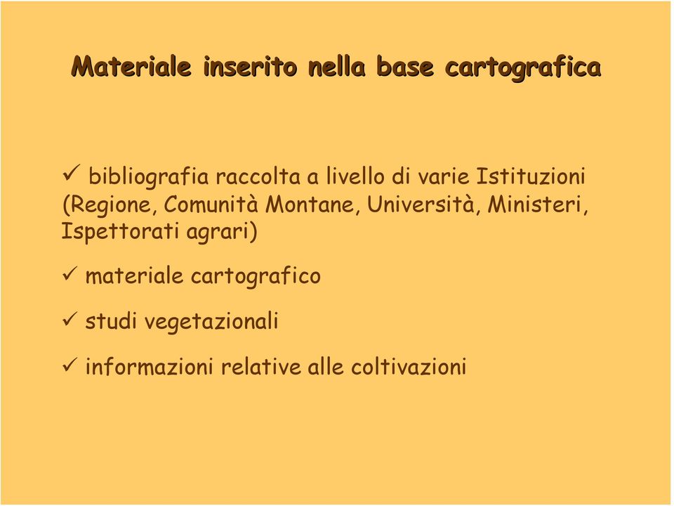 Montane, Università, Ministeri, Ispettorati agrari) materiale