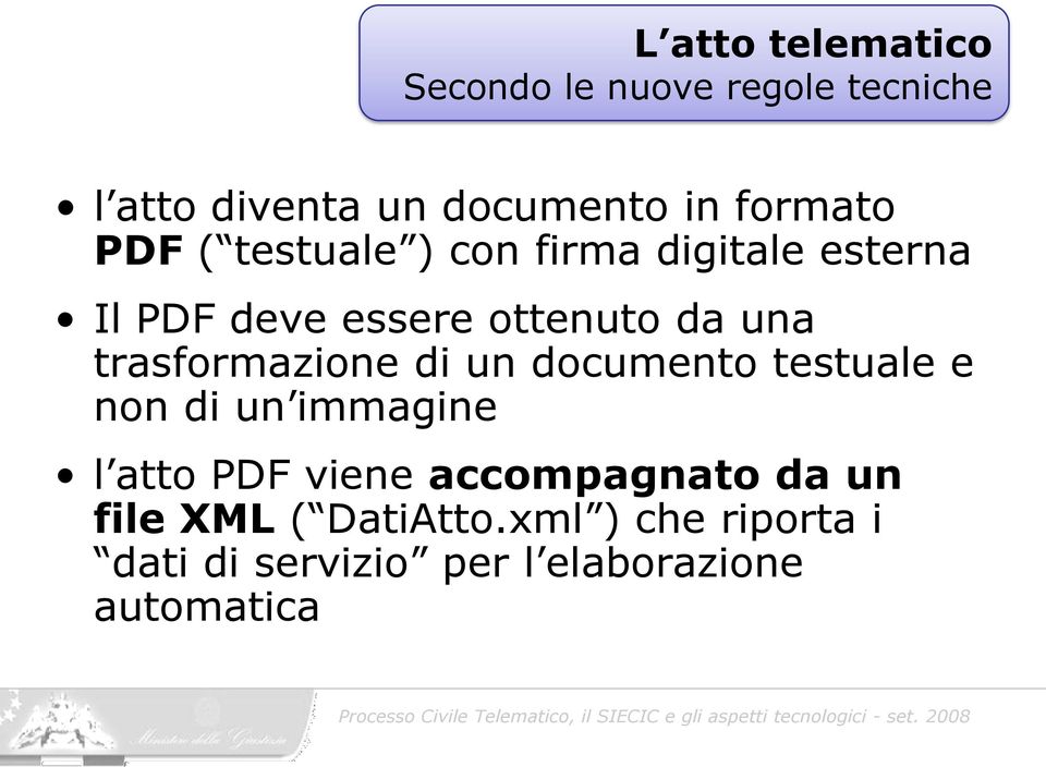 trasformazione di un documento testuale e non di un immagine l atto PDF viene