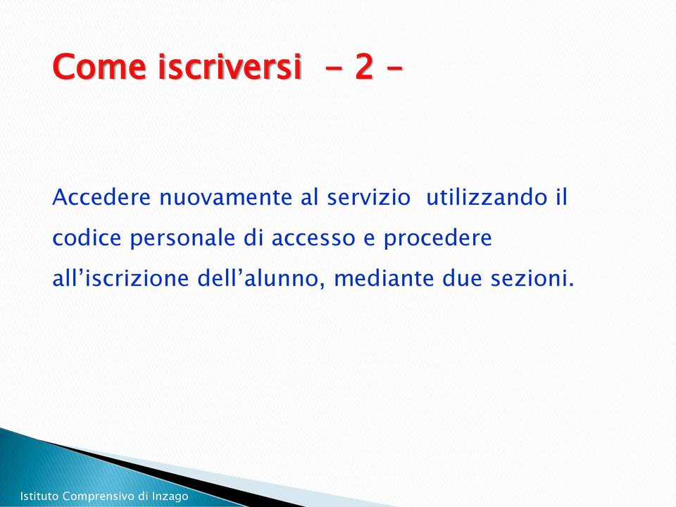 codice personale di accesso e