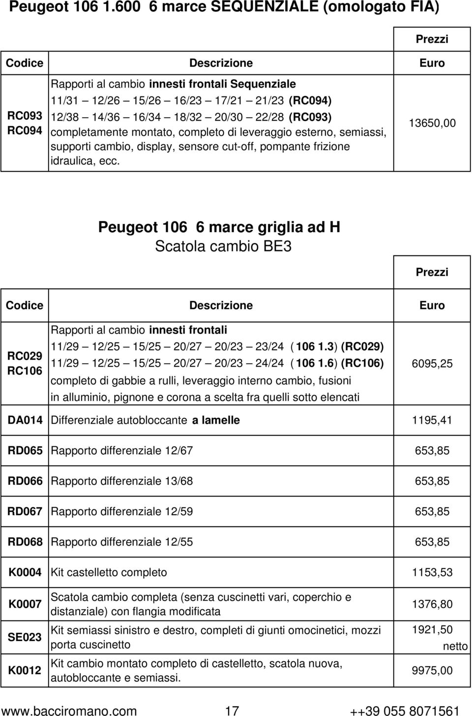 completamente montato, completo di leveraggio esterno, semiassi, supporti cambio, display, sensore cut-off, pompante frizione idraulica, ecc.