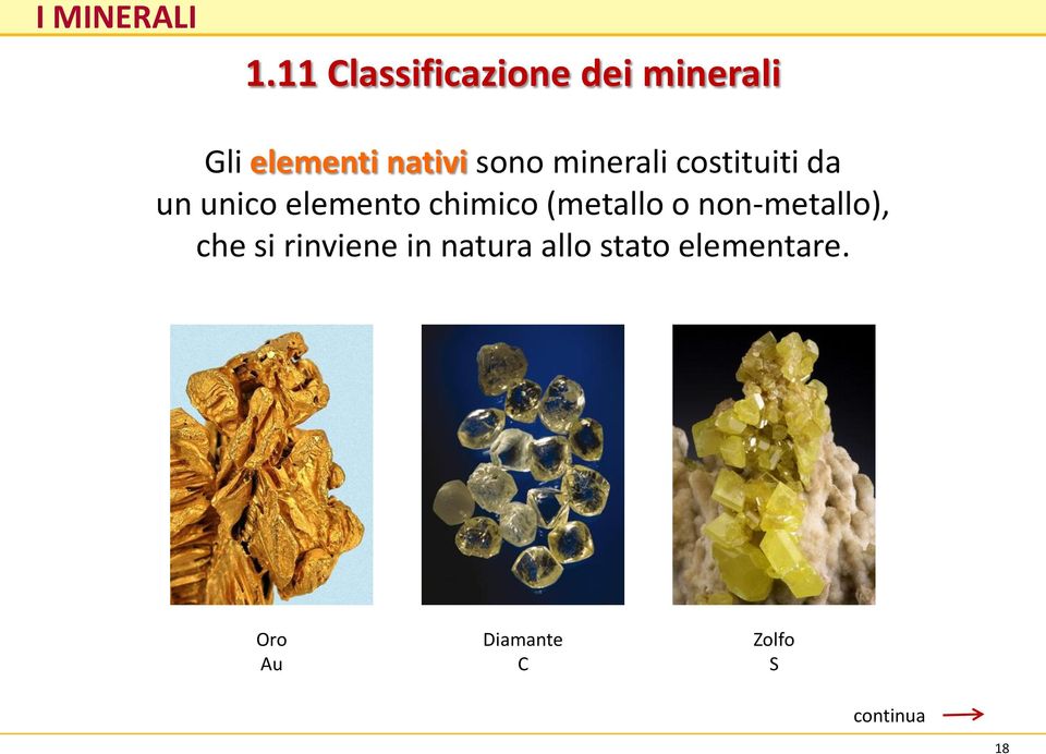 non-metallo), che si rinviene in natura allo