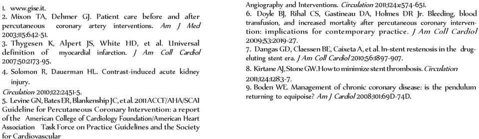 Levine GN, Bates ER, Blankenship JC, et al.