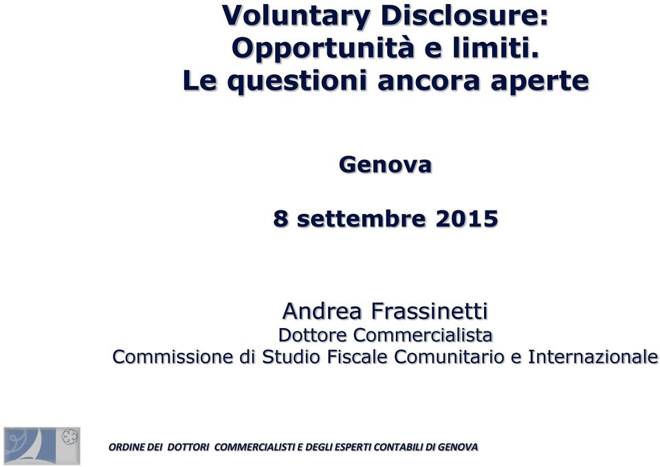 2015 Andrea Frassinetti Dottore Commercialista