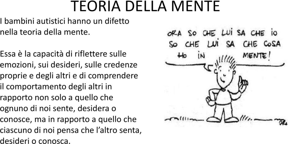 altri e di comprendere il comportamento degli altri in rapporto non solo a quello che ognuno di