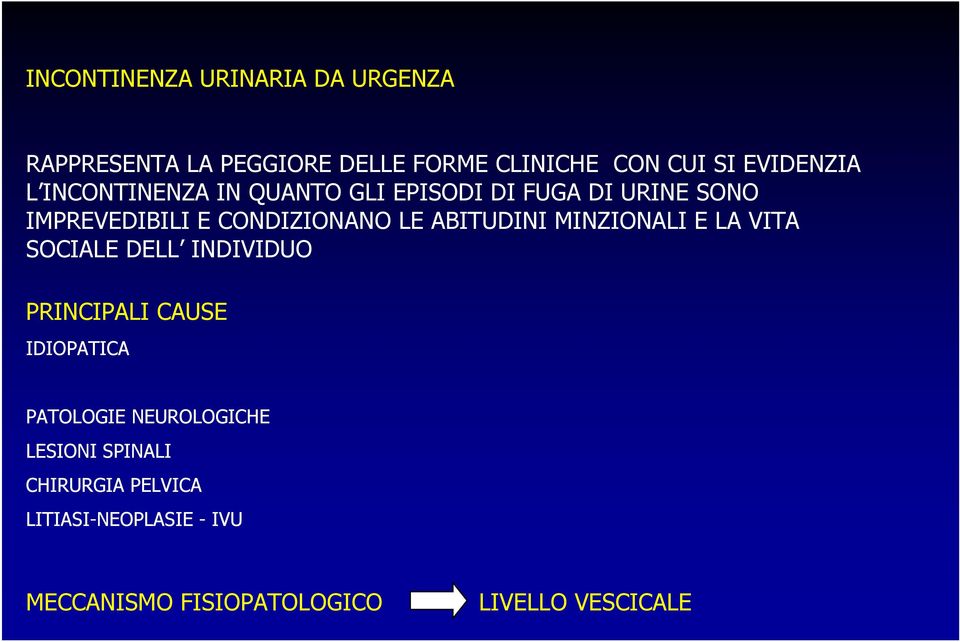 ABITUDINI MINZIONALI E LA VITA SOCIALE DELL INDIVIDUO PRINCIPALI CAUSE IDIOPATICA PATOLOGIE