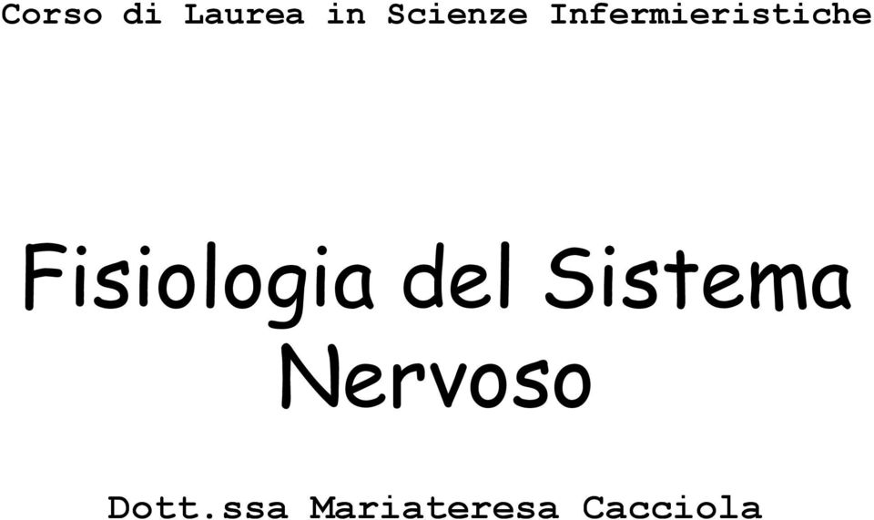 Fisiologia del Sistema