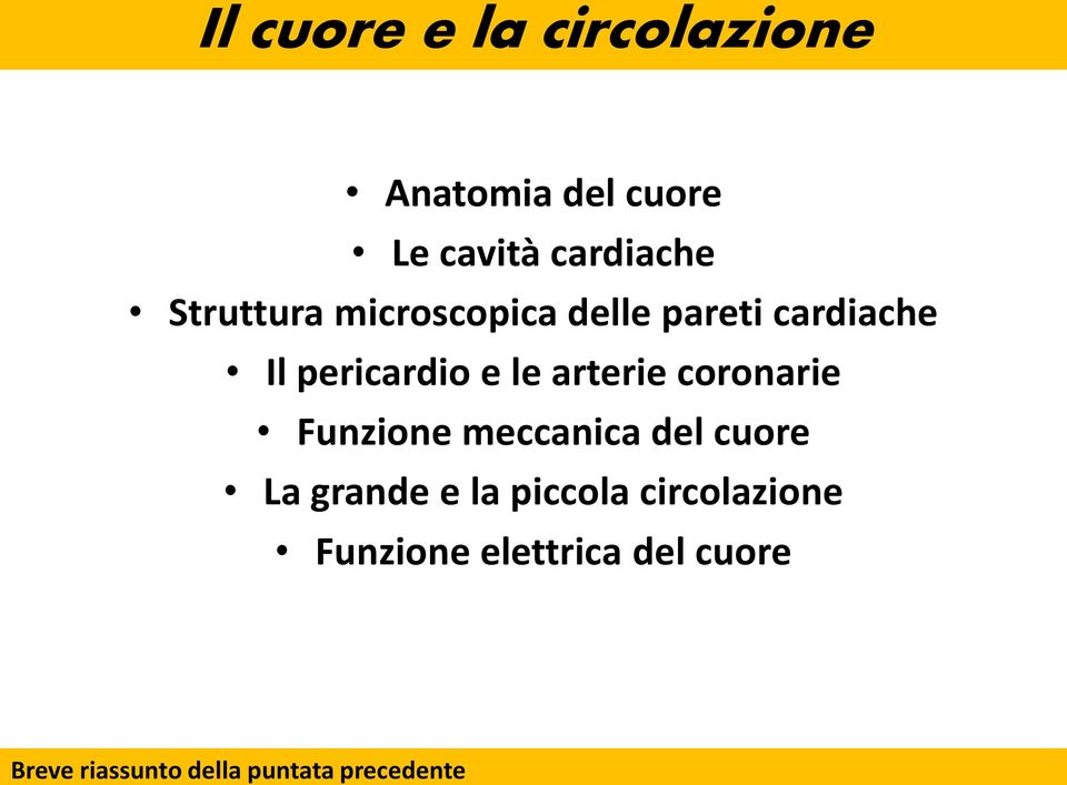 arterie coronarie Funzione meccanica del cuore La grande e la piccola