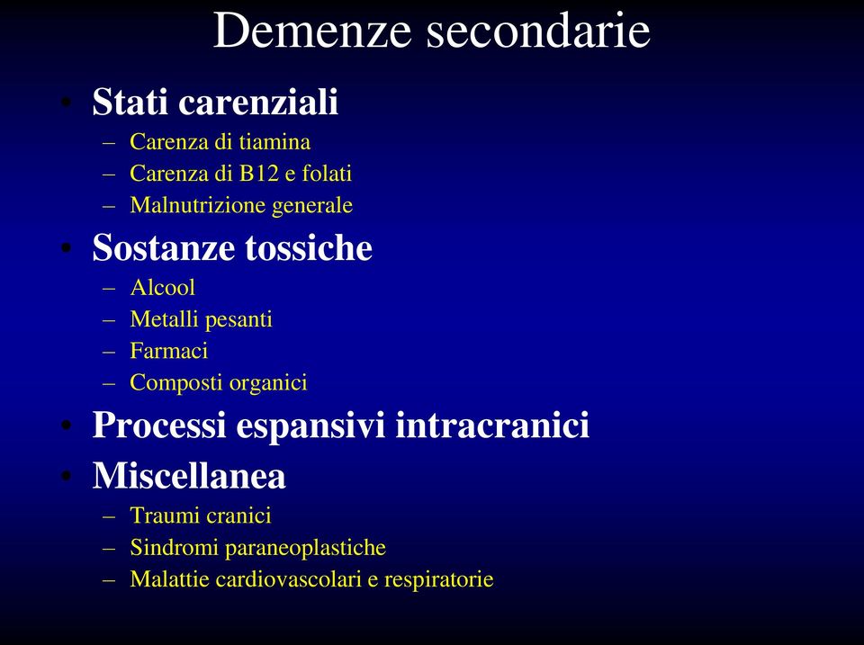 Farmaci Composti organici Processi espansivi intracranici Miscellanea