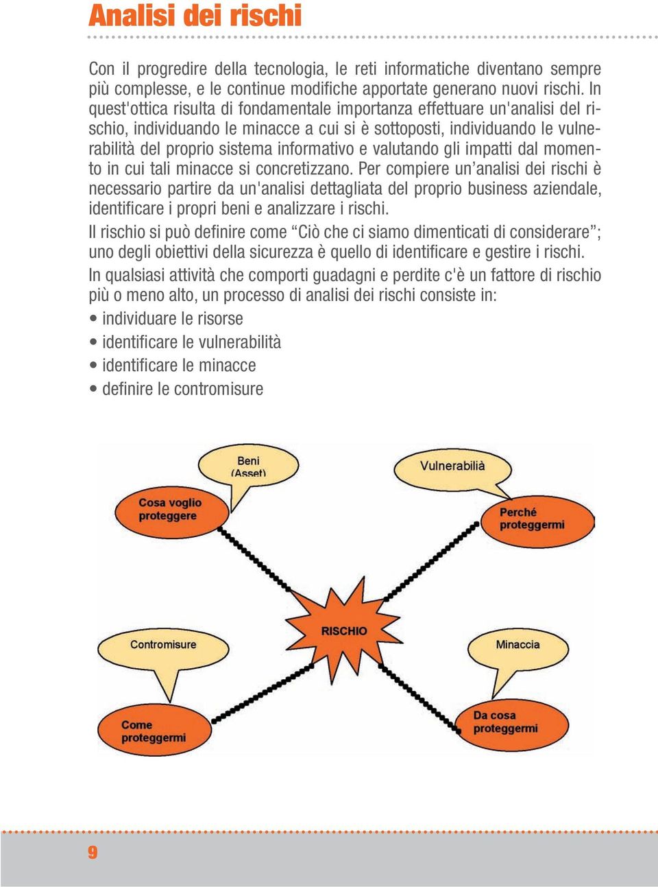 valutando gli impatti dal momento in cui tali minacce si concretizzano.