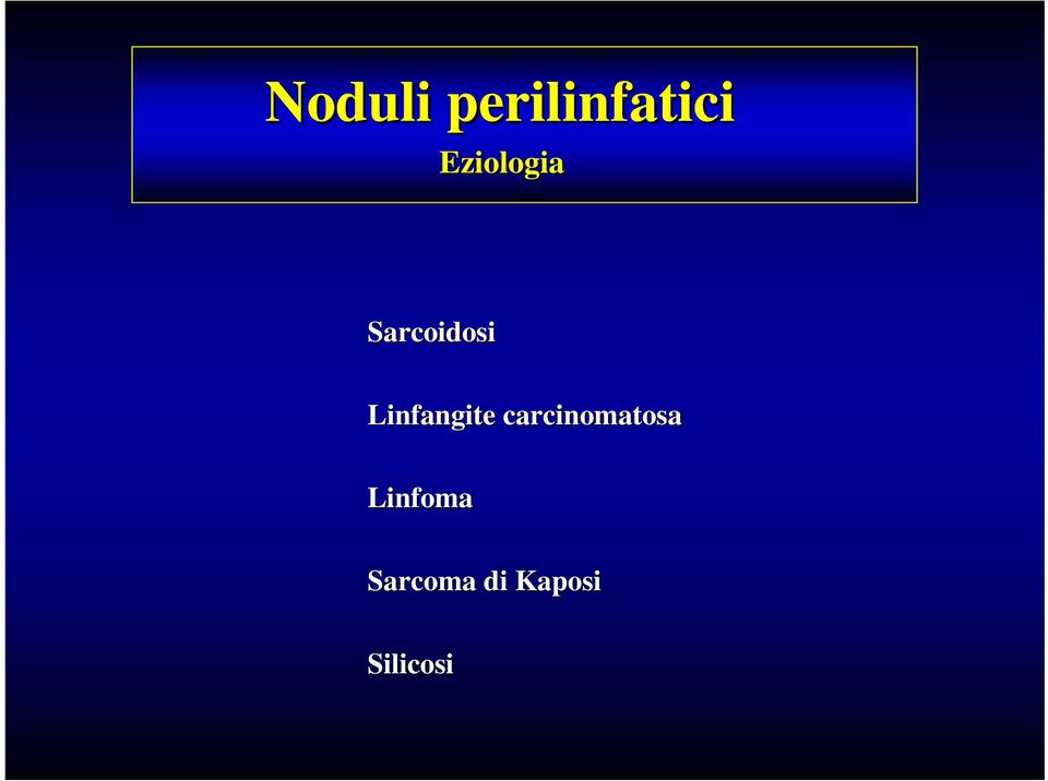 Linfangite carcinomatosa