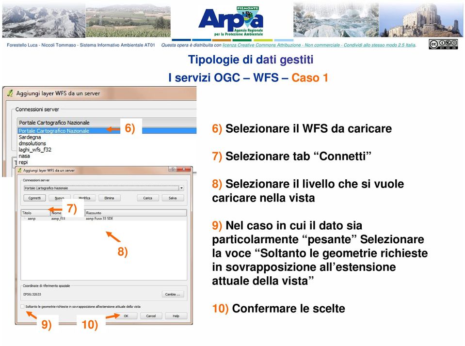 in cui il dato sia particolarmente pesante Selezionare la voce Soltanto le geometrie