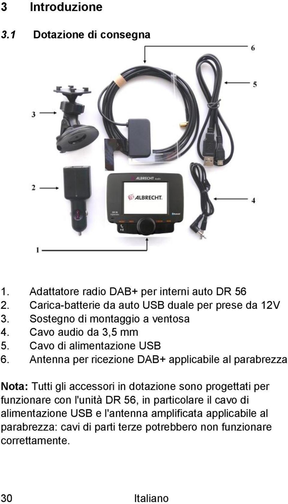 Cavo di alimentazione USB 6.