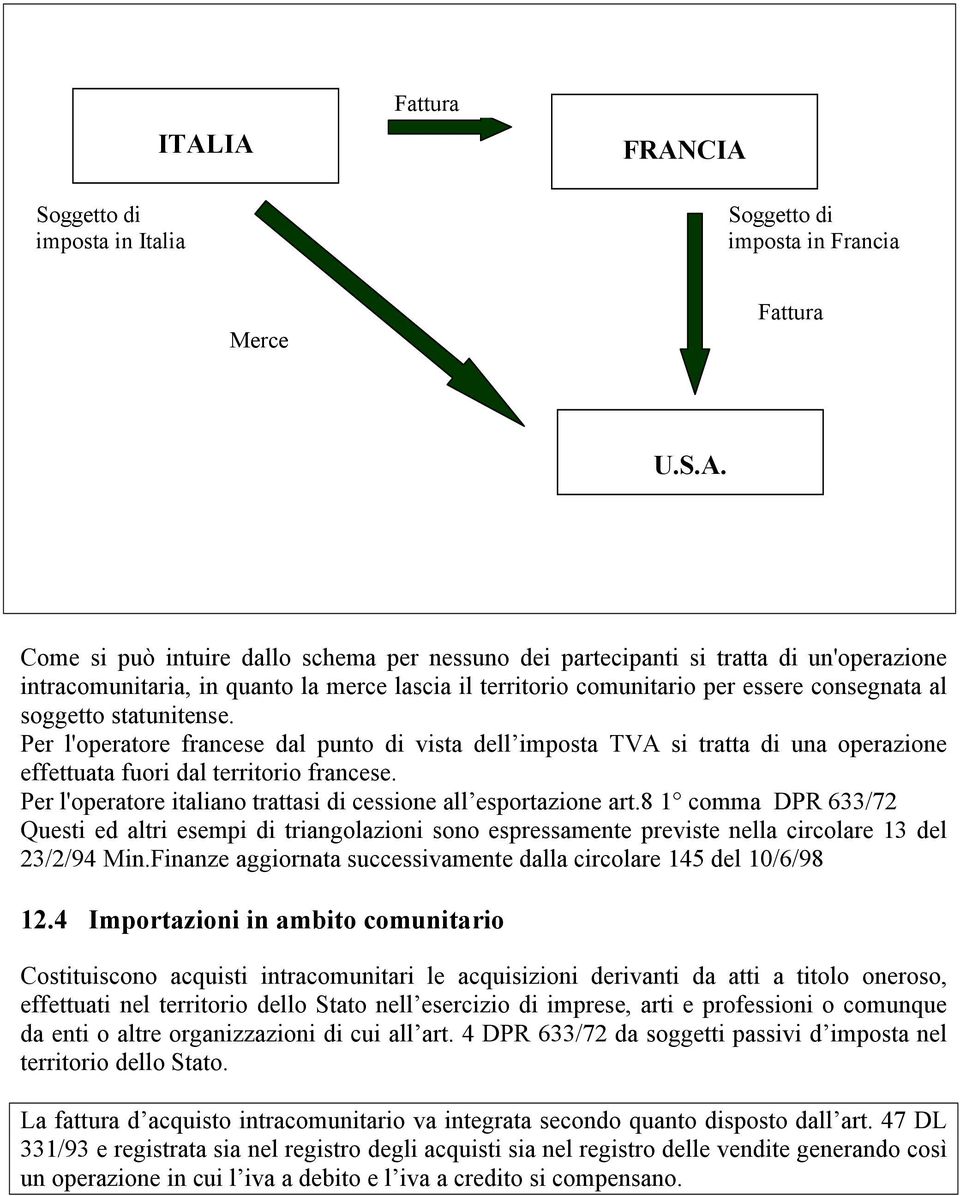 lascia il territorio comunitario per essere consegnata al soggetto statunitense.