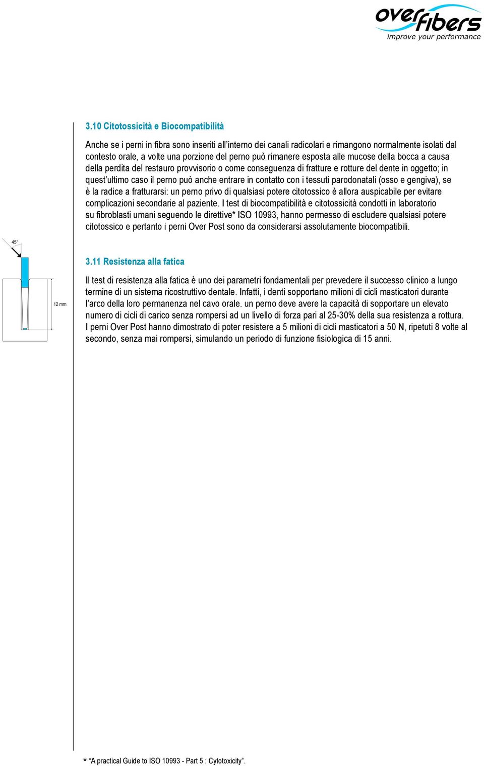 in contatto con i tessuti parodonatali (osso e gengiva), se è la radice a fratturarsi: un perno privo di qualsiasi potere citotossico è allora auspicabile per evitare complicazioni secondarie al