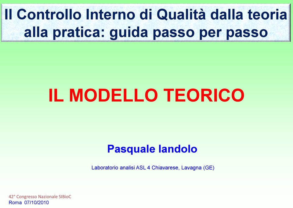 Pasquale Iandolo Laboratorio analisi ASL 4