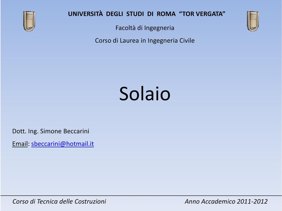 Solaio Dott. Ing.