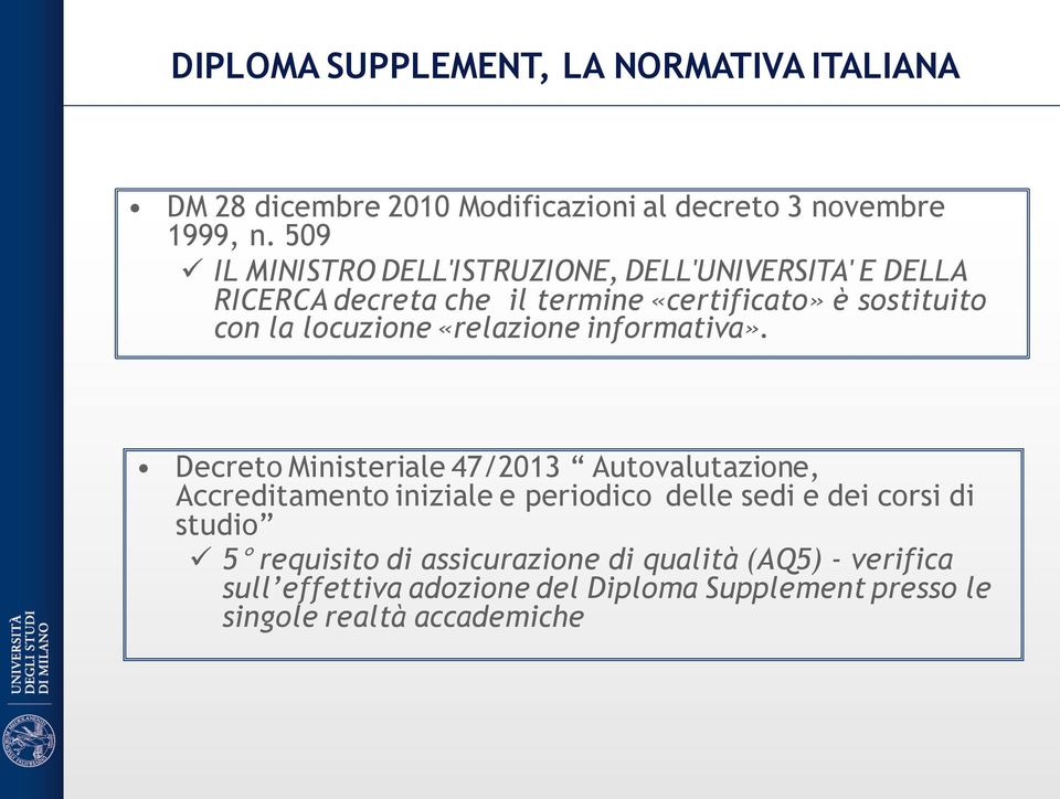 locuzione «relazione informativa».