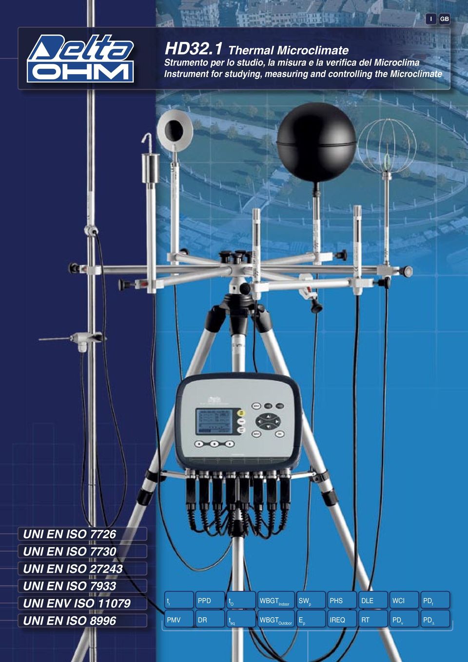 Instrument for studying, measuring and controlling the Microclimate UNI EN ISO 7726 UNI
