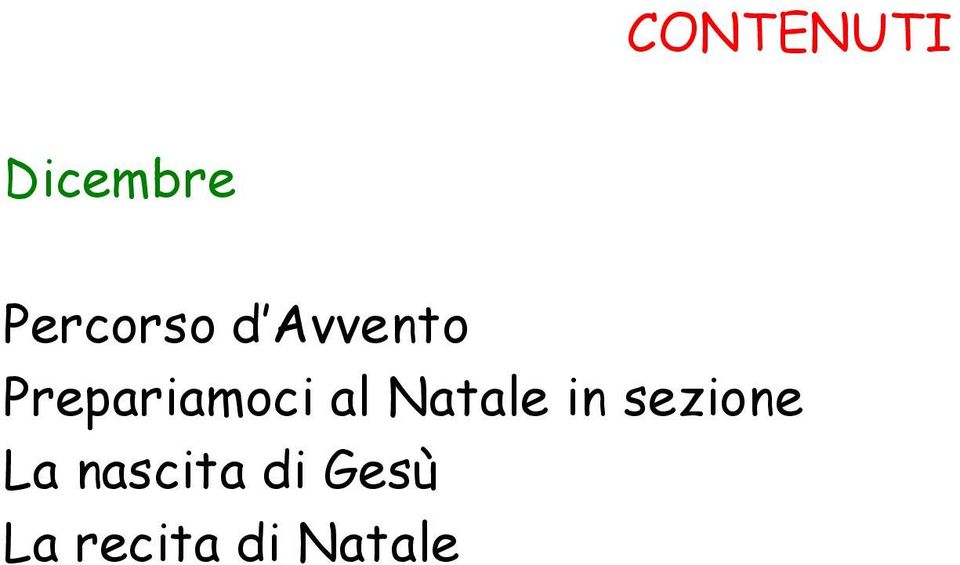 Natale in sezione La