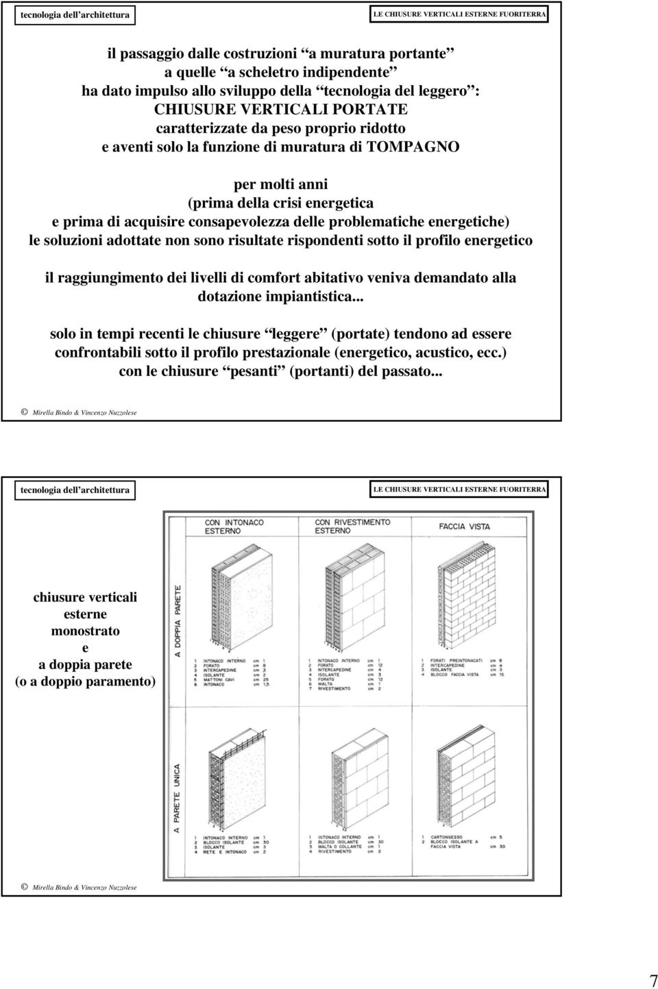 adottate non sono risultate rispondenti sotto il profilo energetico il raggiungimento dei livelli di comfort abitativo veniva demandato ato alla dotazione impiantistica.