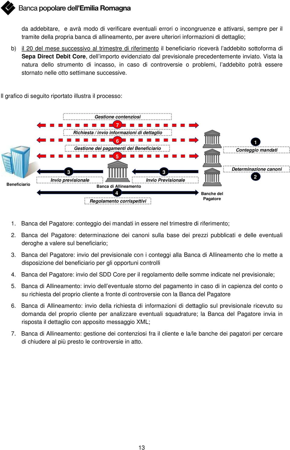 Vista la natura dello strumento di incasso, in caso di controversie o problemi, l addebito potrà essere stornato nelle otto settimane successive.